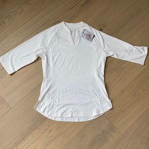 Baleaf ivory 3/4 sleeve athletic shirt. NWT